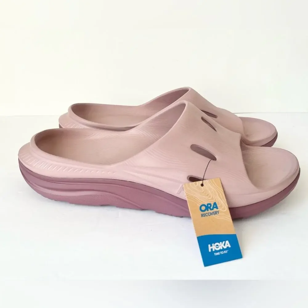 Hoka Ora recovery slide sandals mauve pink 13 NWT